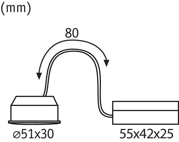 LED Modul Einbauleuchte Nova Coin rund 50mm Coin 6W 470lm 230V 2700K Satin