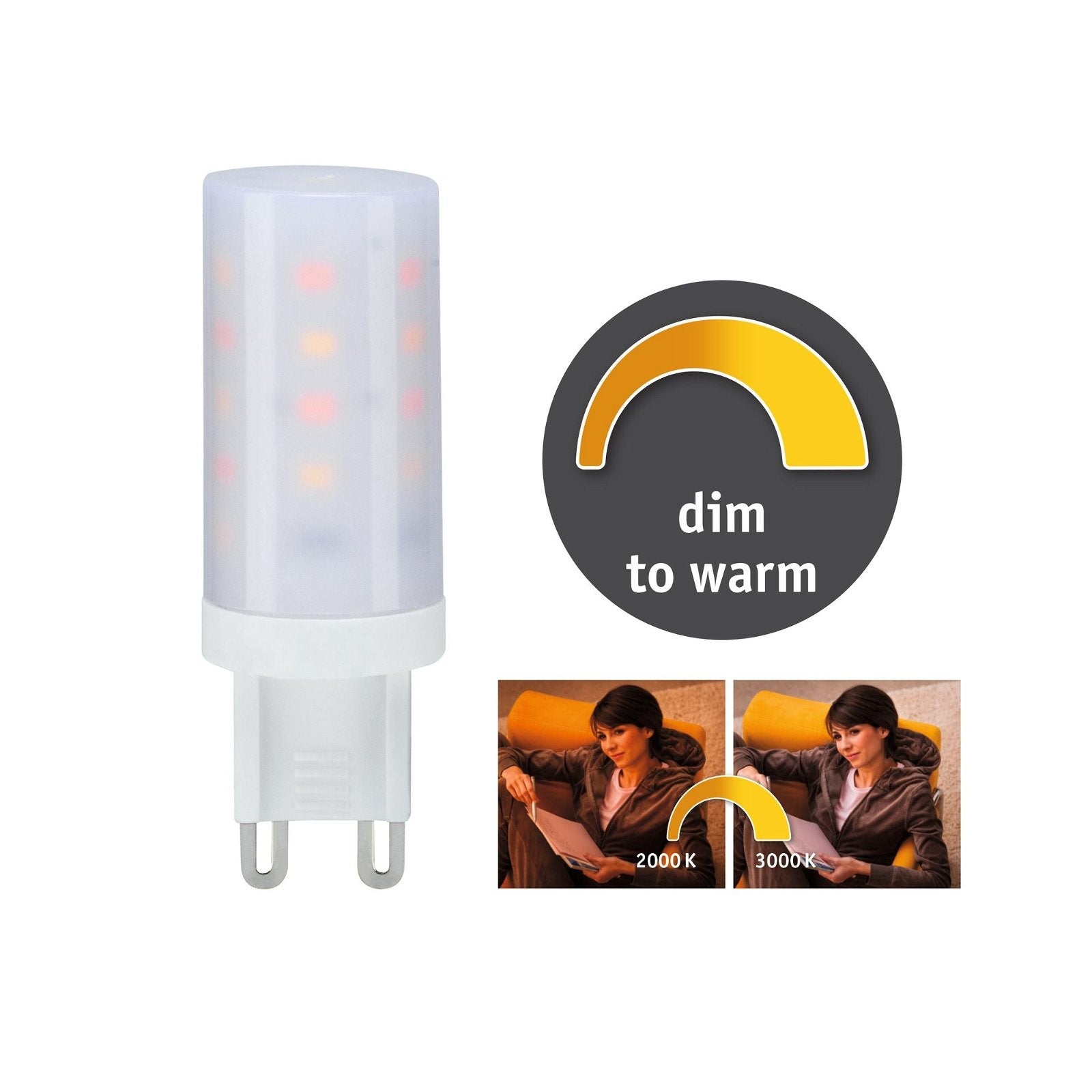 LED Stiftsockel Dim to Warm G9