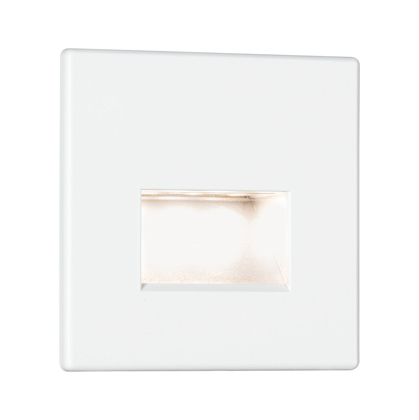 LED Wandeinbauleuchte Edge Quadro eckig 80x5mm 1,2W 50lm 230V 2700K Weiß matt
