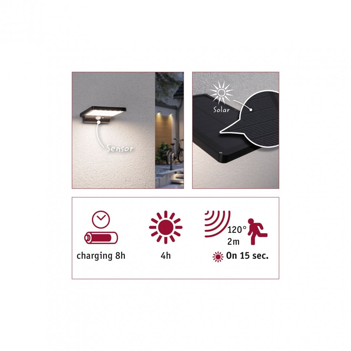 Solar LED Außenwandleuchte Solveig