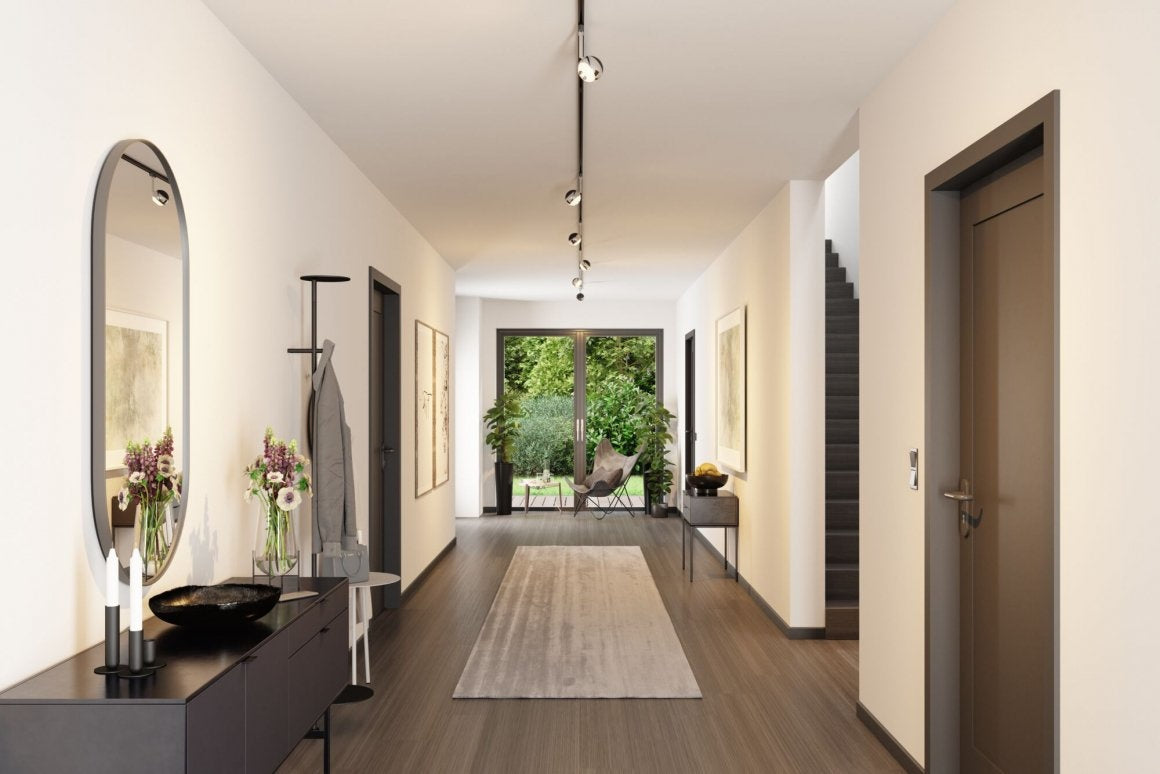 URail LED Schienenspot Capsule II Einzelspot 440lm 6W 2700K dimmbar 230V Schwarz matt/Chrom