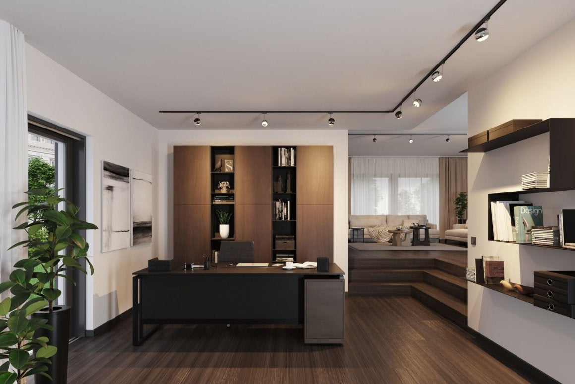 URail LED Schienenspot Capsule II Einzelspot 440lm 6W 2700K dimmbar 230V Schwarz matt/Chrom