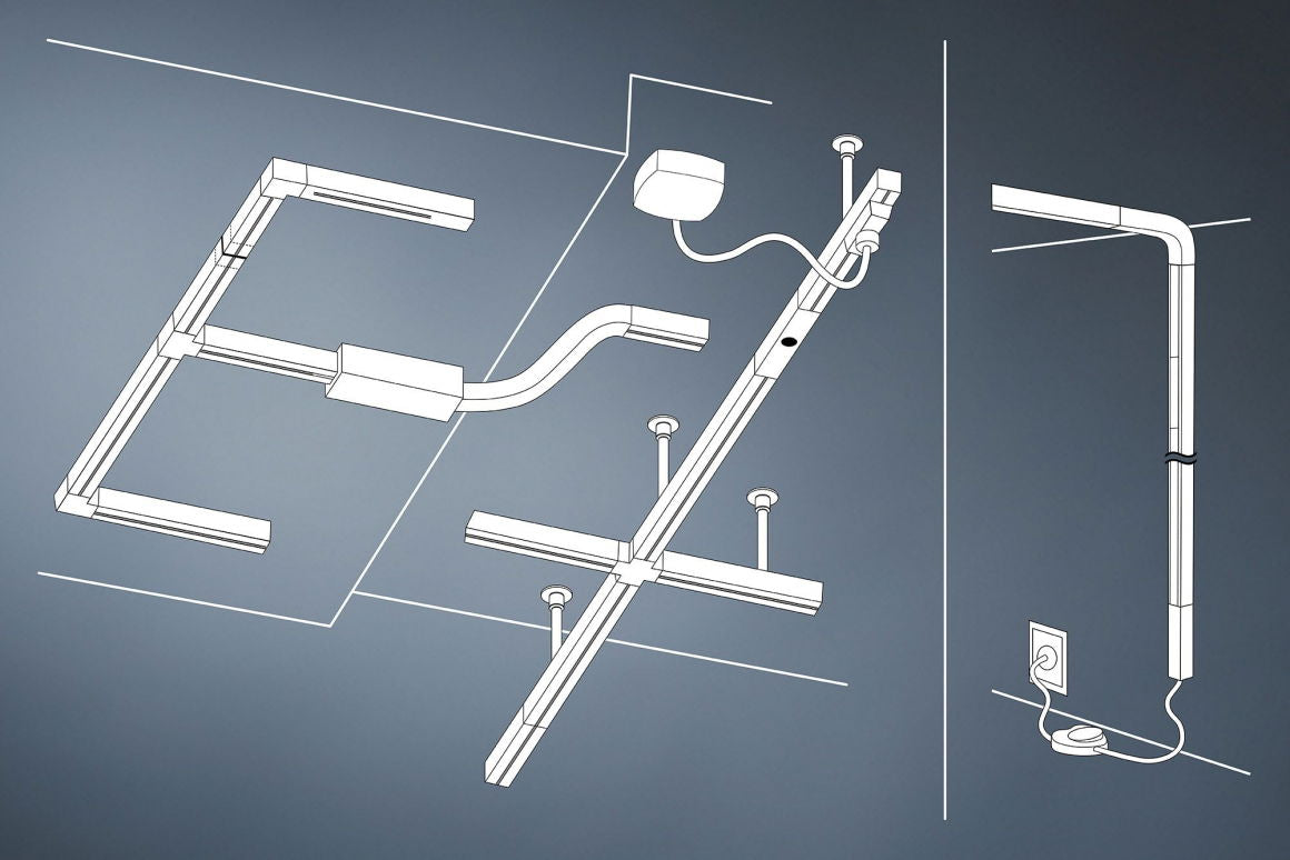 URail System Light&Easy Schiene 2m Weiß 230V Metall - Paulmann - leuchtengrosshandel24