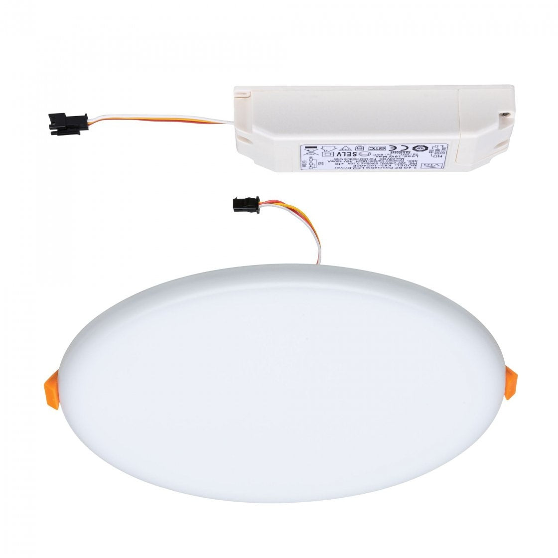 VariFit LED Einbaupanel Veluna IP44 IP44 rund 185mm White Switch Transparent