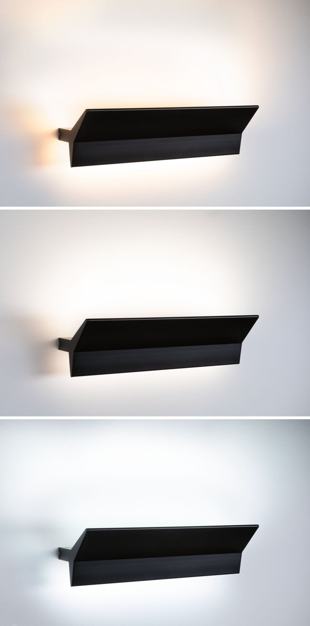 LED Wandleuchte Stine Tunable White 1.400lm / 410lm 230V 13W dimmbar Schwarz oder weiß matt
