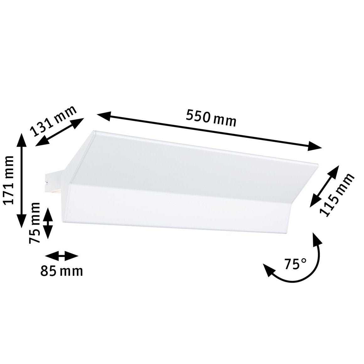 LED Wandleuchte Stine Tunable White 1.400lm / 410lm 230V 13W dimmbar Schwarz oder weiß matt