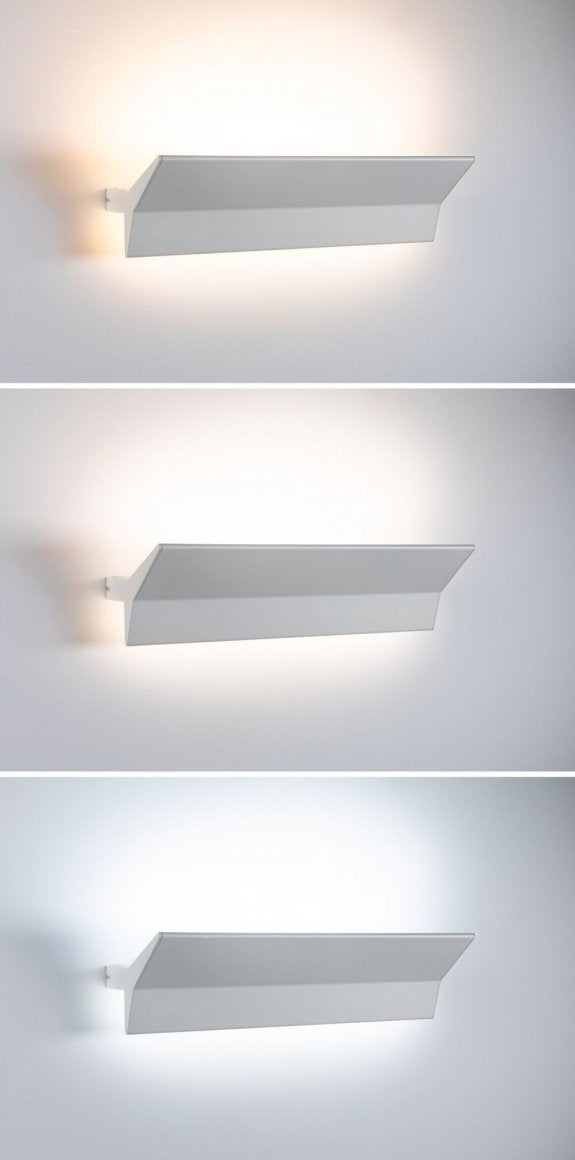 LED Wandleuchte Stine Tunable White 1.400lm / 410lm 230V 13W dimmbar Schwarz oder weiß matt