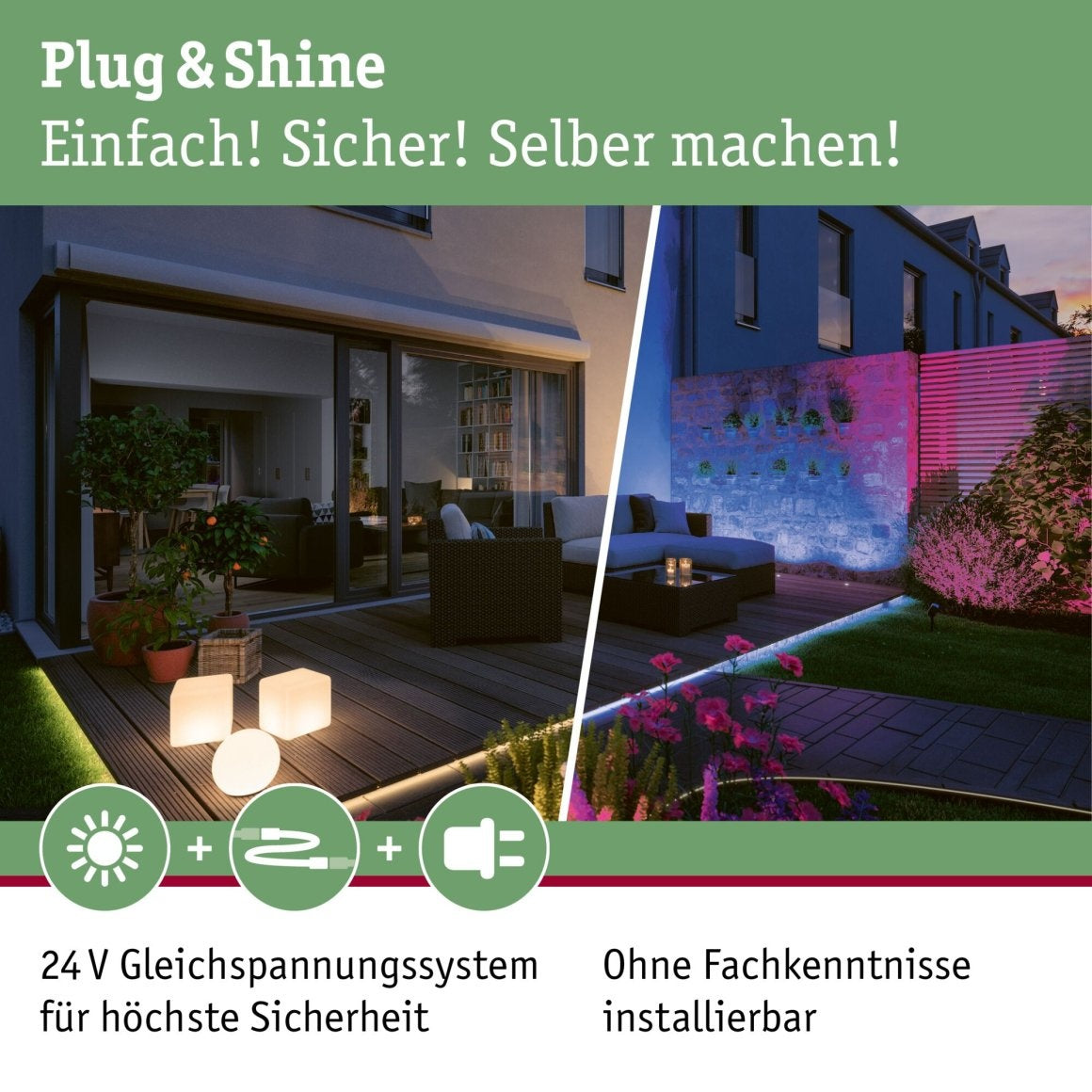 Plug & Shine LED Wandfluter Ito