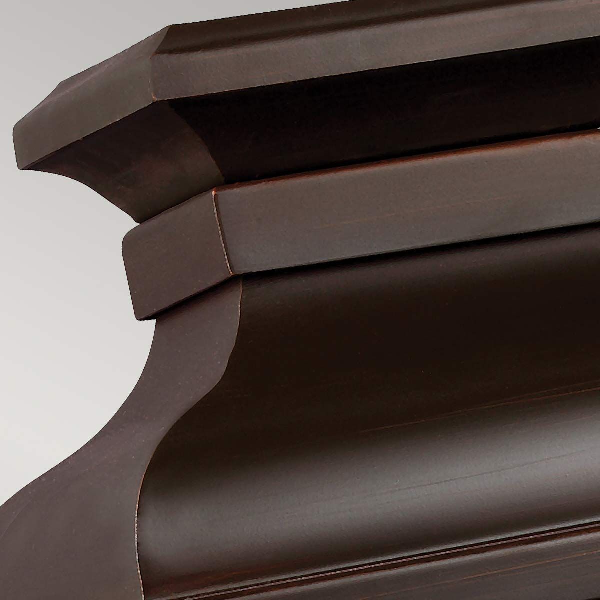 Pediment 2 - flammige mittelgroße Wandlaterne - dunkles gealtertes Kupfer - Elsteadlighting - FE - PEDIMENT - M