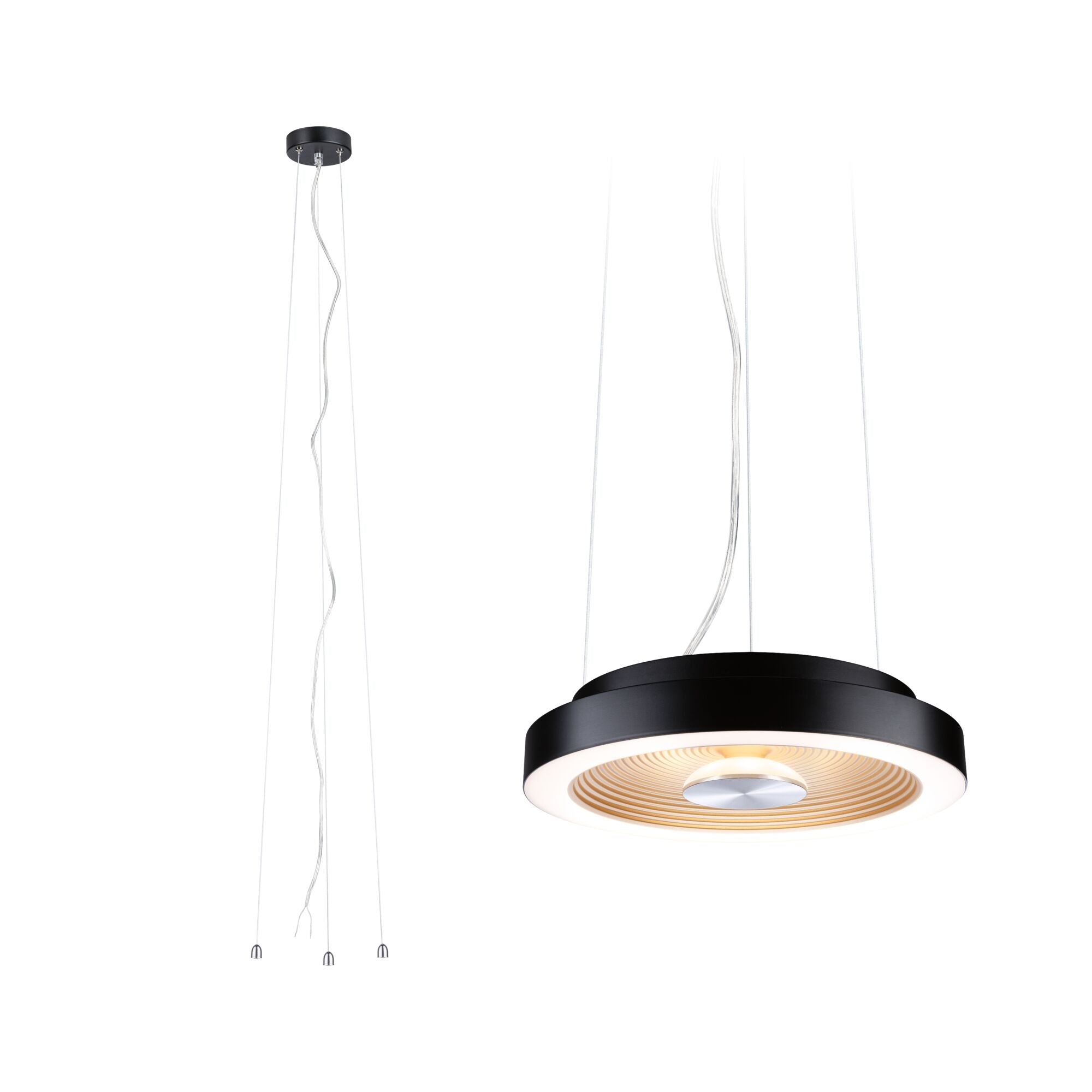 Pendelabhängung Volea Schwarz/Silber - Paulmann - 71182