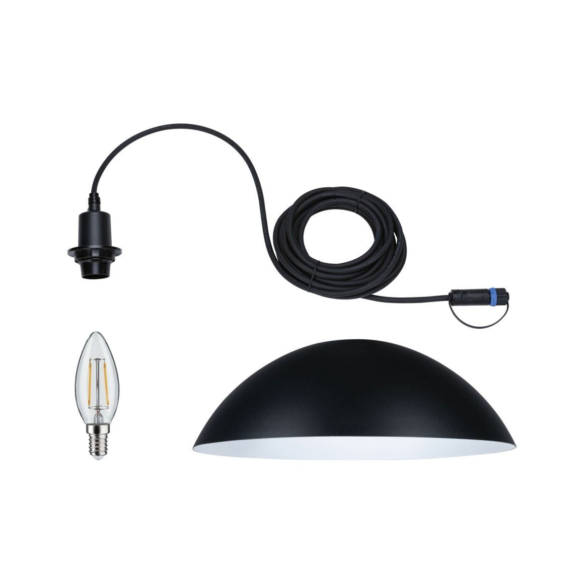 Plug & Shine Pendelleuchte Mapalo IP44 3000K 2W Anthrazit - Paulmann - 93103