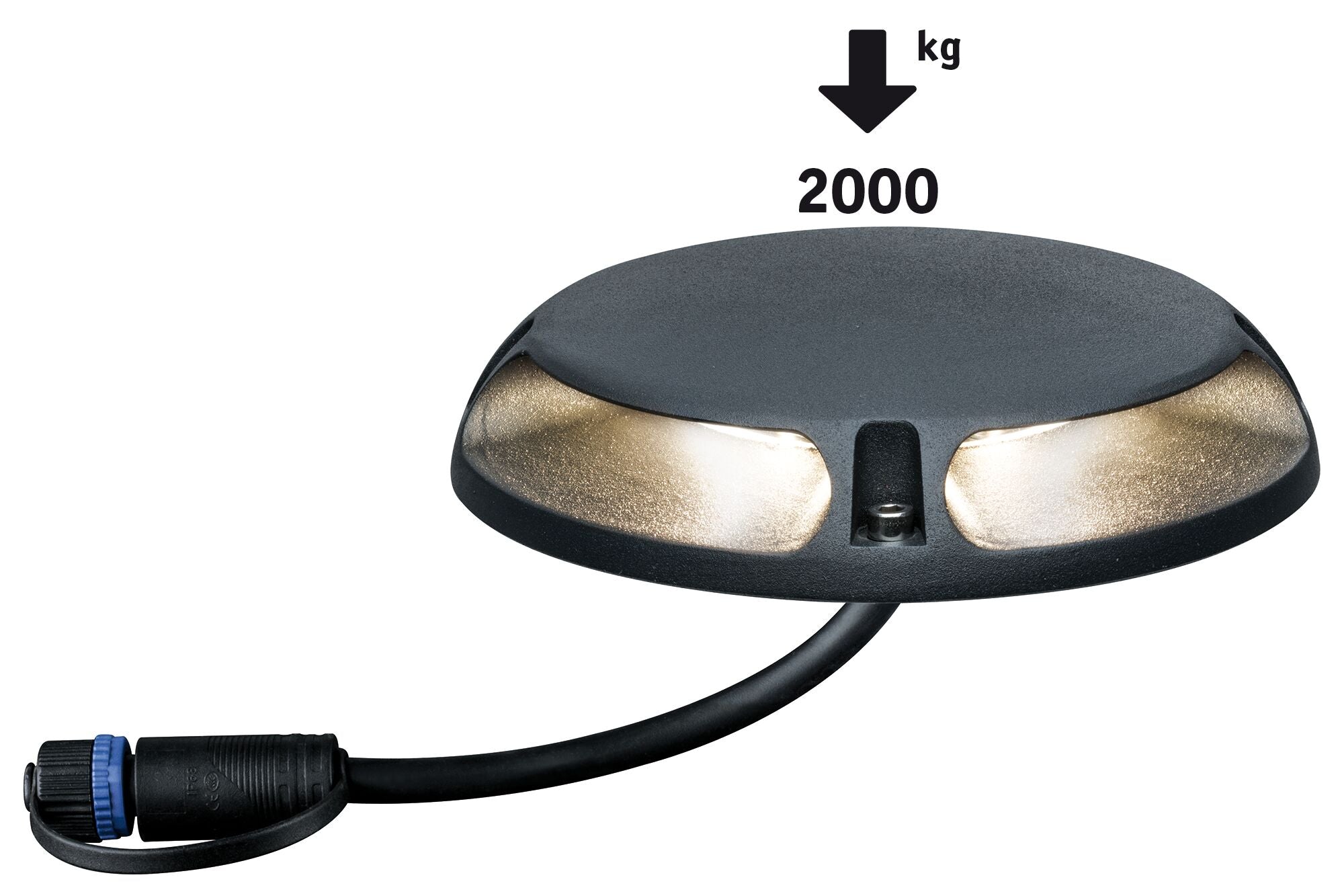 Plug & Shine Warmweiß Einzelspot Zweifacher Lichtaustritt, 180° IP67 3000K 2x3,3W Anthrazit - Paulmann - 93920