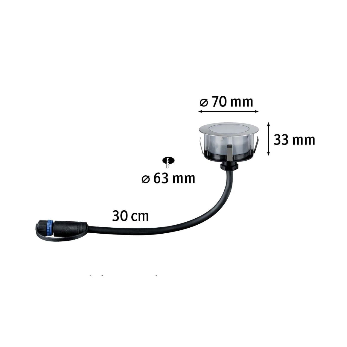 Plug & ShineLED BodeneinbauleuchteSmart Home Zigbee 3.0 Floor Einzelleuchte IP67 RGBW+ 2W Edelstahl - Paulmann - 94751