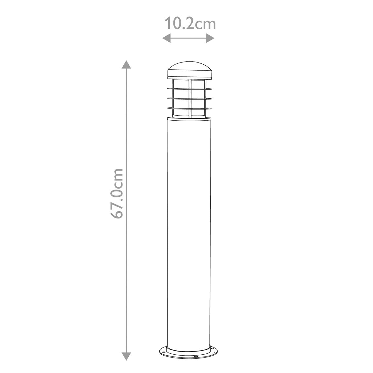 Pollerleuchte Poole 1 Licht - Teak und Edelstahl - Elsteadlighting - GZ - POOLE - B