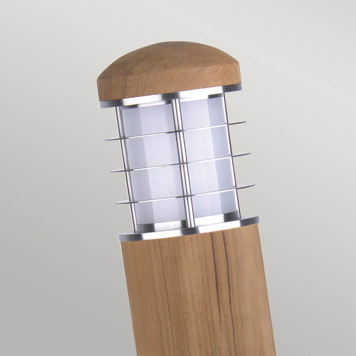 Poole 1 - flammiger Mini - Poller - Teak und Edelstahl - Elsteadlighting - GZ - POOLE - MB