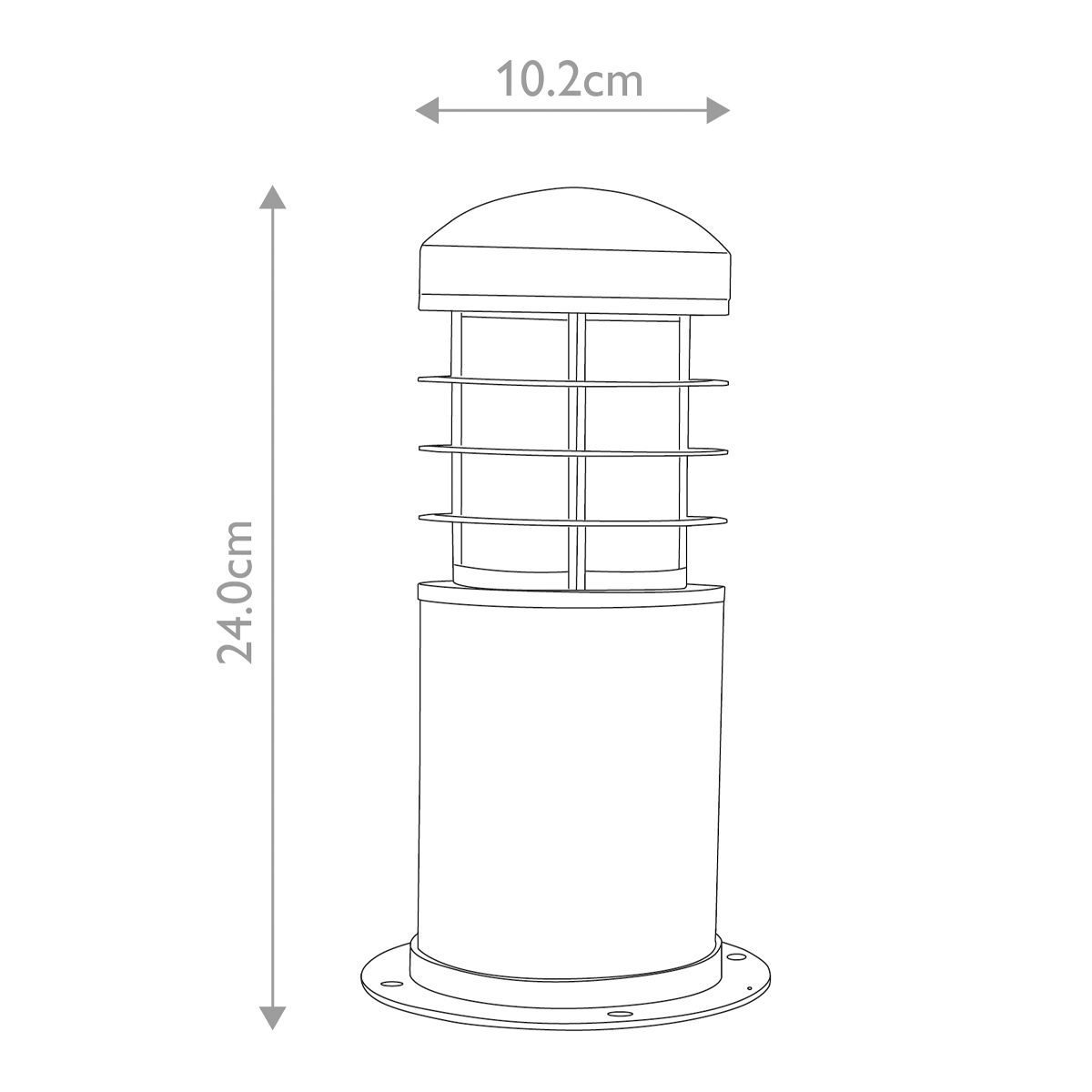 Poole 1 - flammiger Mini - Poller - Teak und Edelstahl - Elsteadlighting - GZ - POOLE - MB