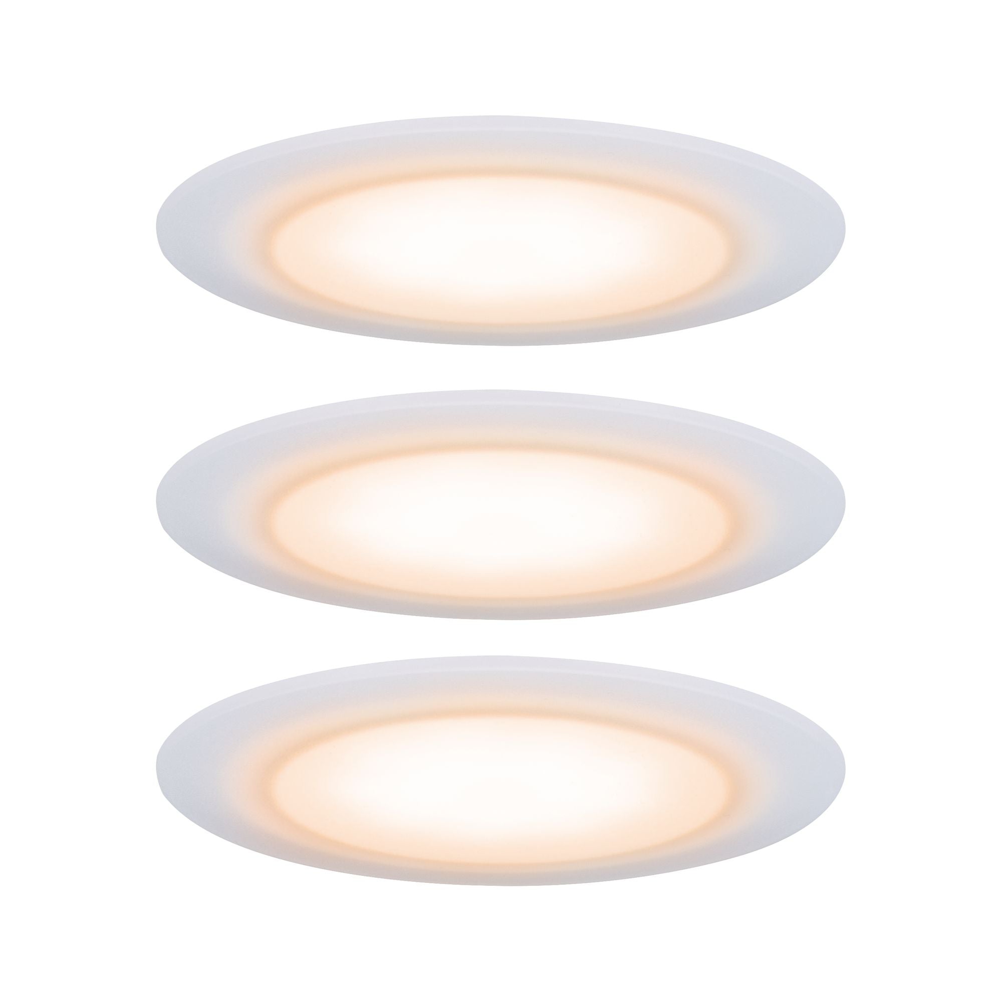 Premium Suon Basisset IP44 rund 90mm 3x5W 3x450lm 230V dimmbar Dim to warm Satin/Weiß - Paulmann - 99942