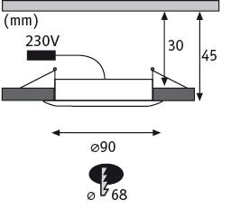 Premium Suon Basisset IP44 rund 90mm 3x5W 3x450lm 230V dimmbar Dim to warm Satin/Weiß - Paulmann - 99942