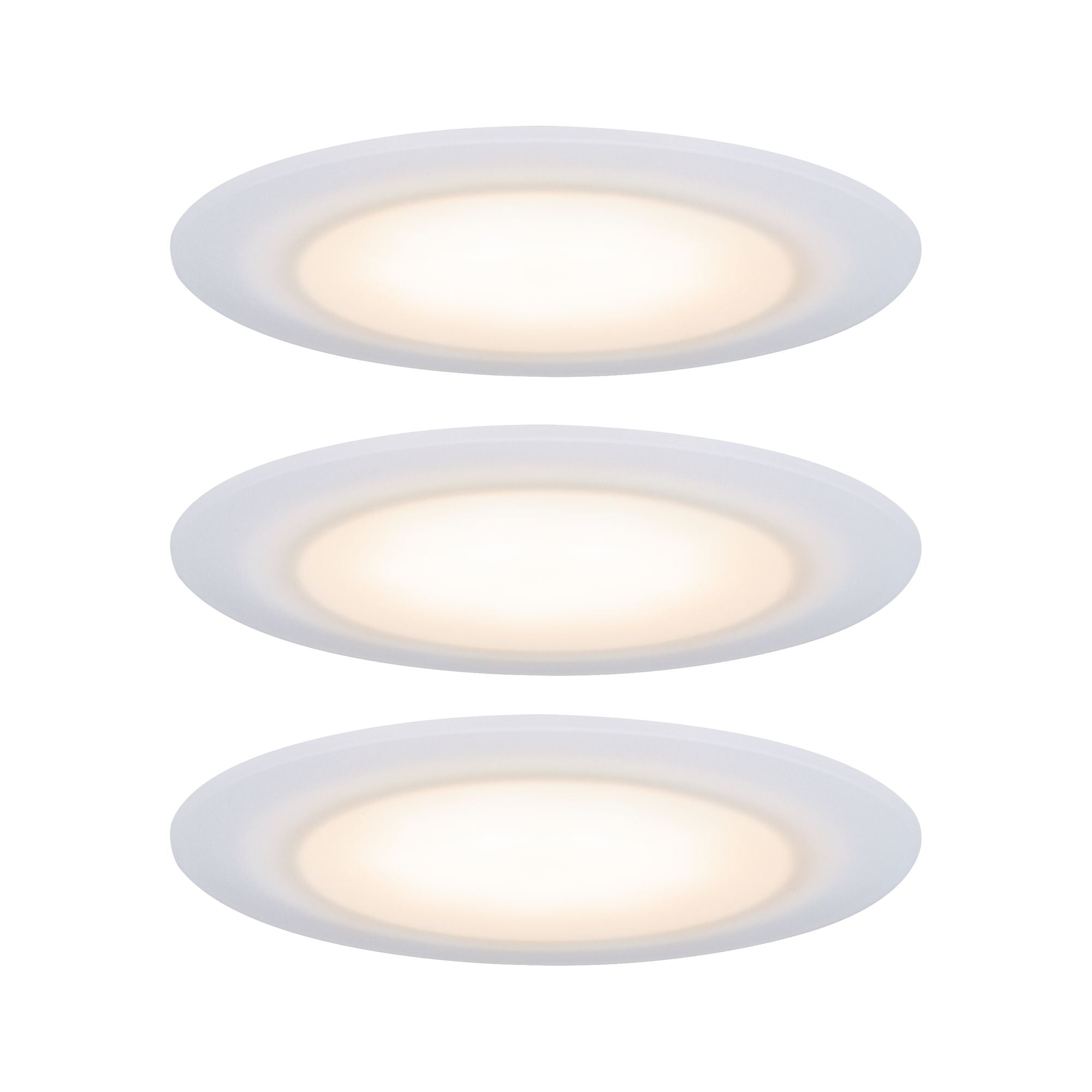 Premium Suon Basisset IP44 rund 90mm 3x5W 3x450lm 230V dimmbar Dim to warm Satin/Weiß - Paulmann - 99942
