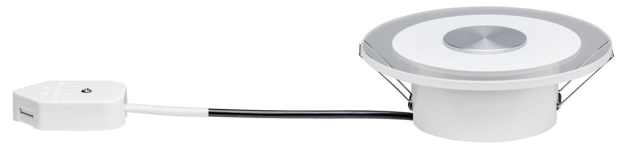 Premium Whirl Basisset rund 120mm 3x4,9W 3x180lm 230V dimmbar 3000K Alu gedreht/Satin - Paulmann - 92907