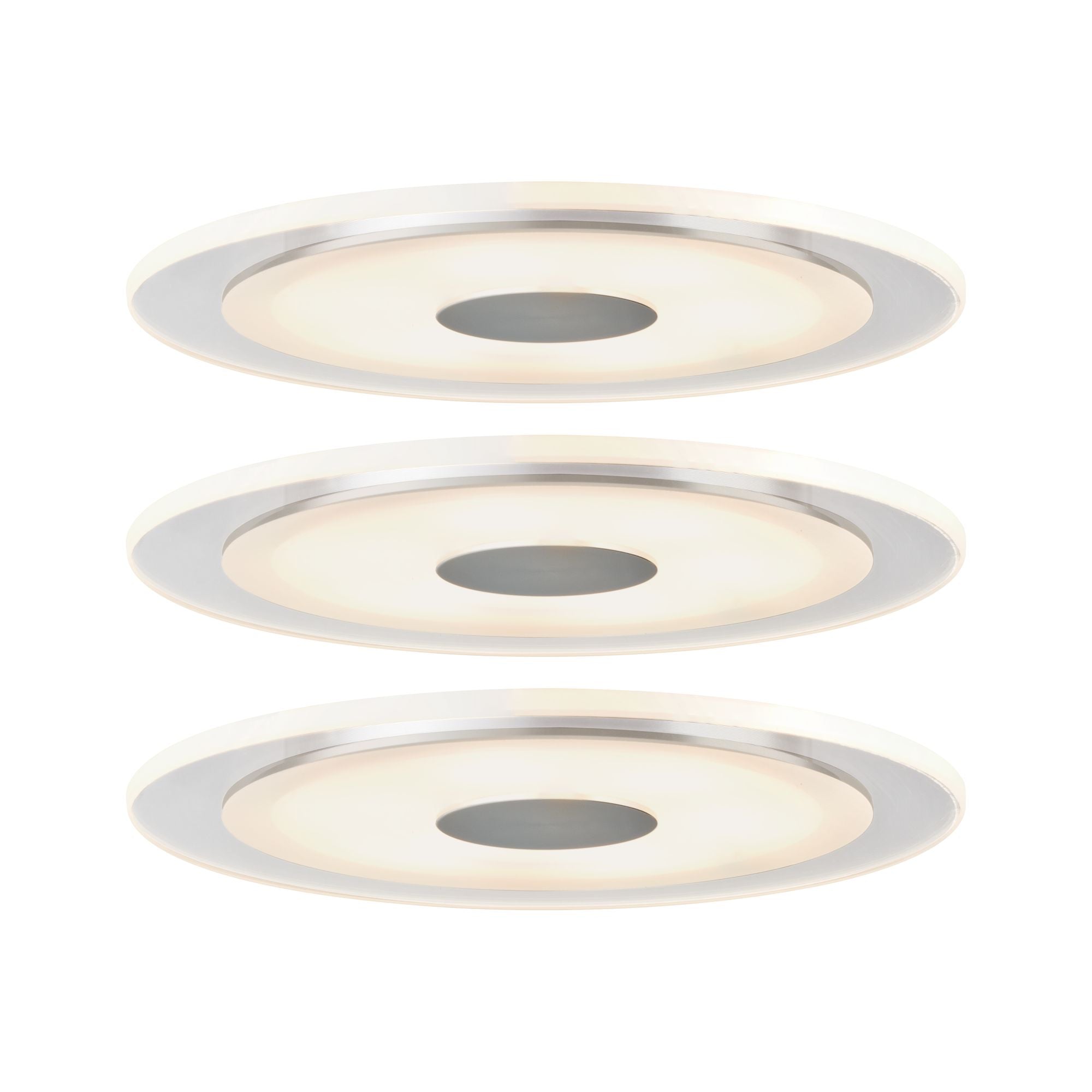Premium Whirl Basisset rund 150mm 3x6W 3x450lm 230V dimmbar 3000K Alu gedreht/Satin - Paulmann - 92917
