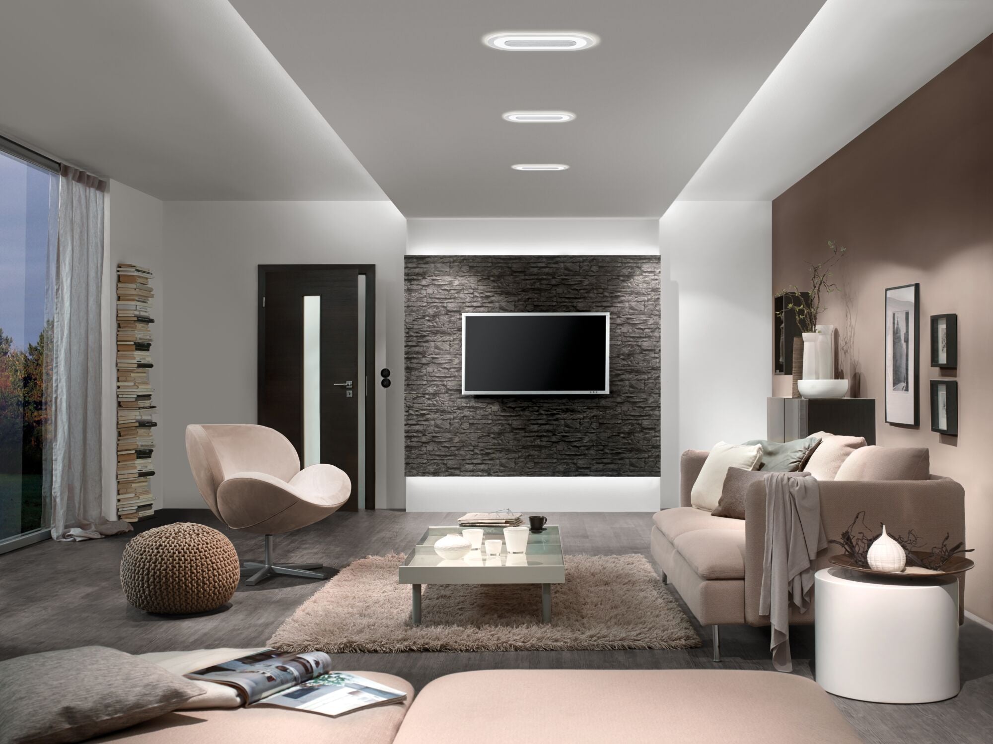 Premium Whirl Einzelleuchte rund 230x115mm 5,8W 220lm 230V dimmbar 3000K Alu gedreht/Satin - Paulmann - 92908