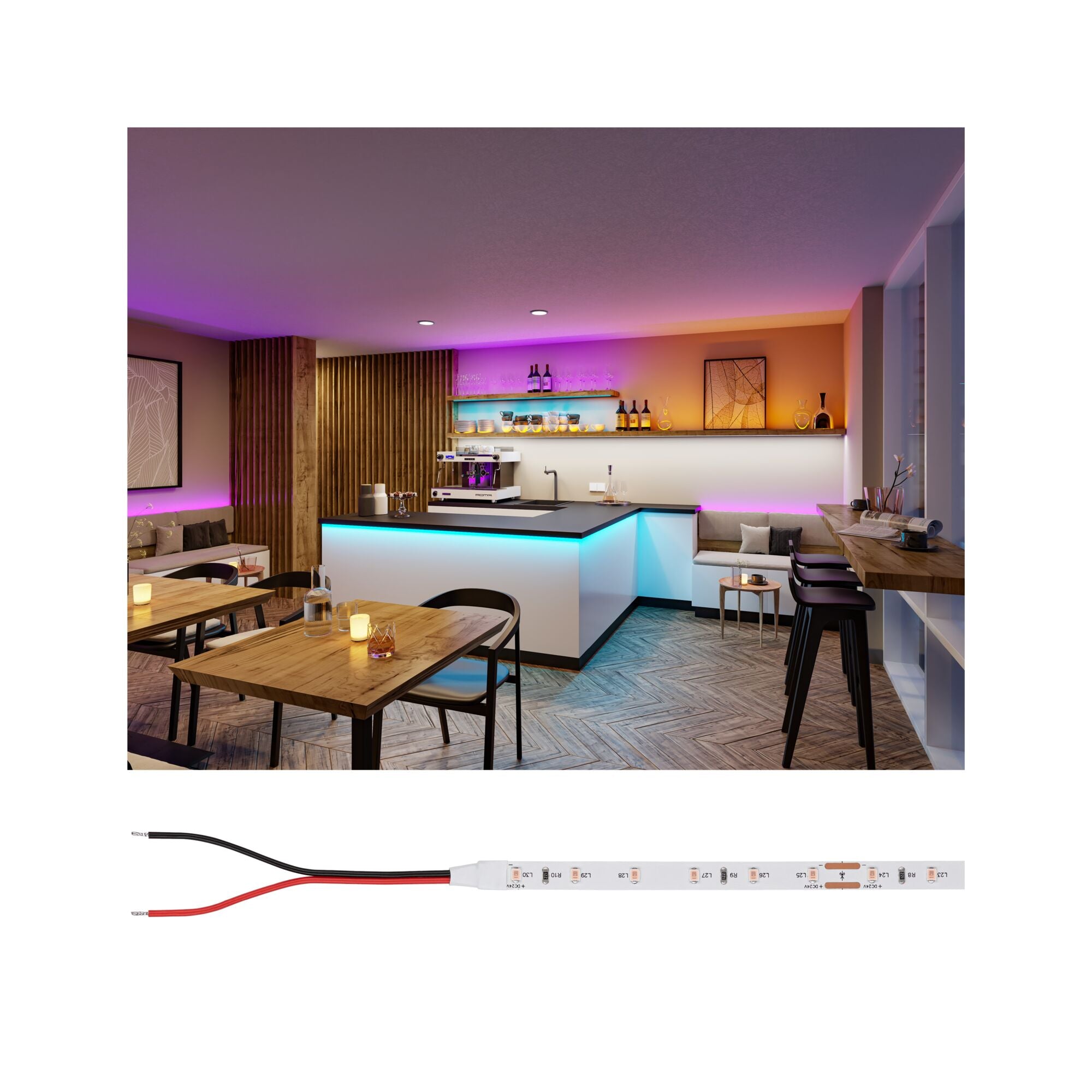 Pro Strip Silver P25 LED violet 5m 20W 60lm/m 60 LEDs/m - Paulmann - 76009