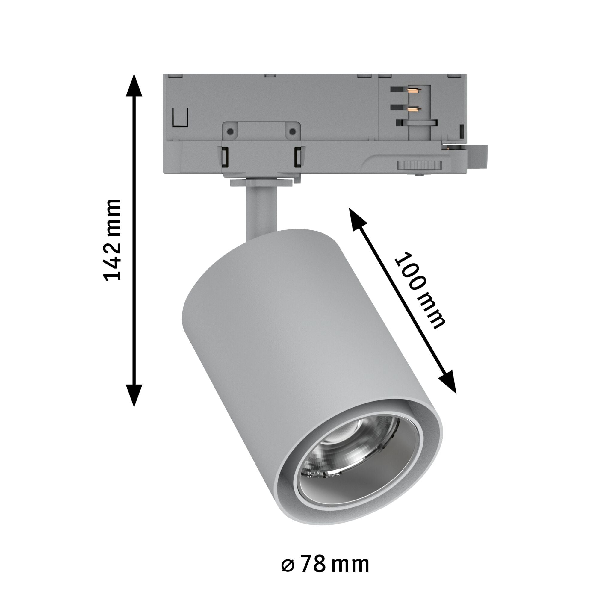 ProRail3 Kratos 50° 1000lm 9W 3000K 230V Silber - Paulmann - 96561