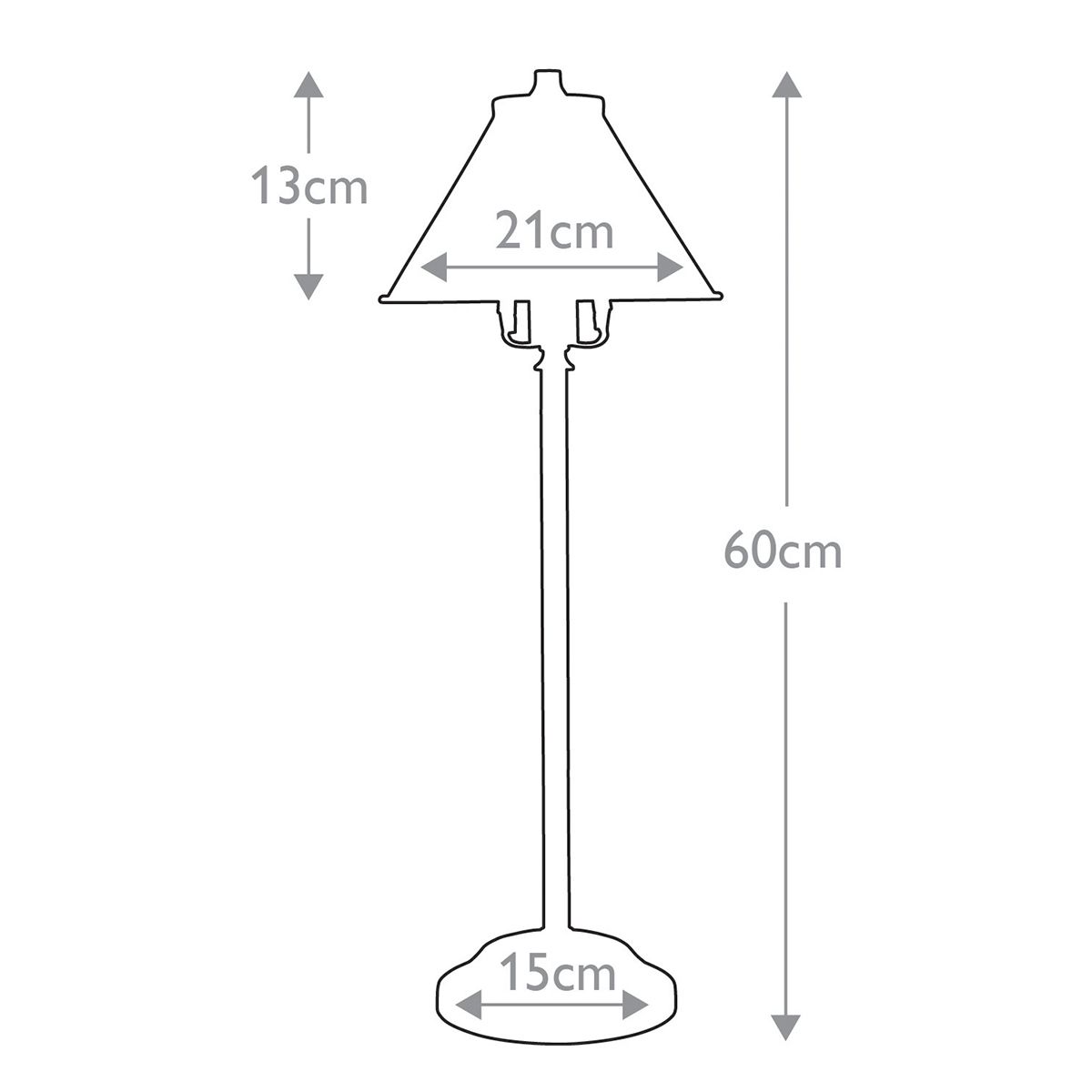 Stablampe „Provence“ mit 1 Licht, poliertes Nickel