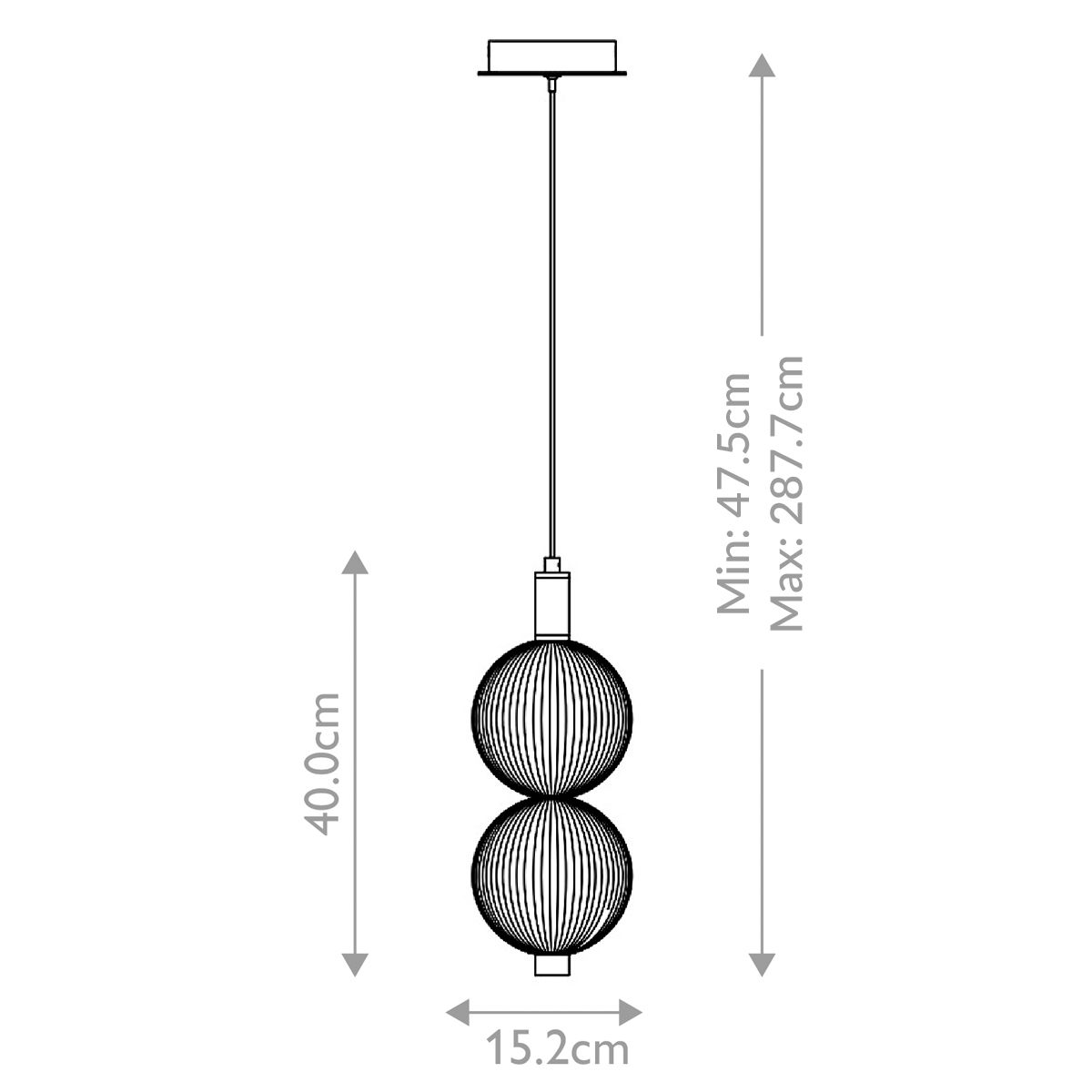 Palmas 2-flammige Mini-Pendelleuchte