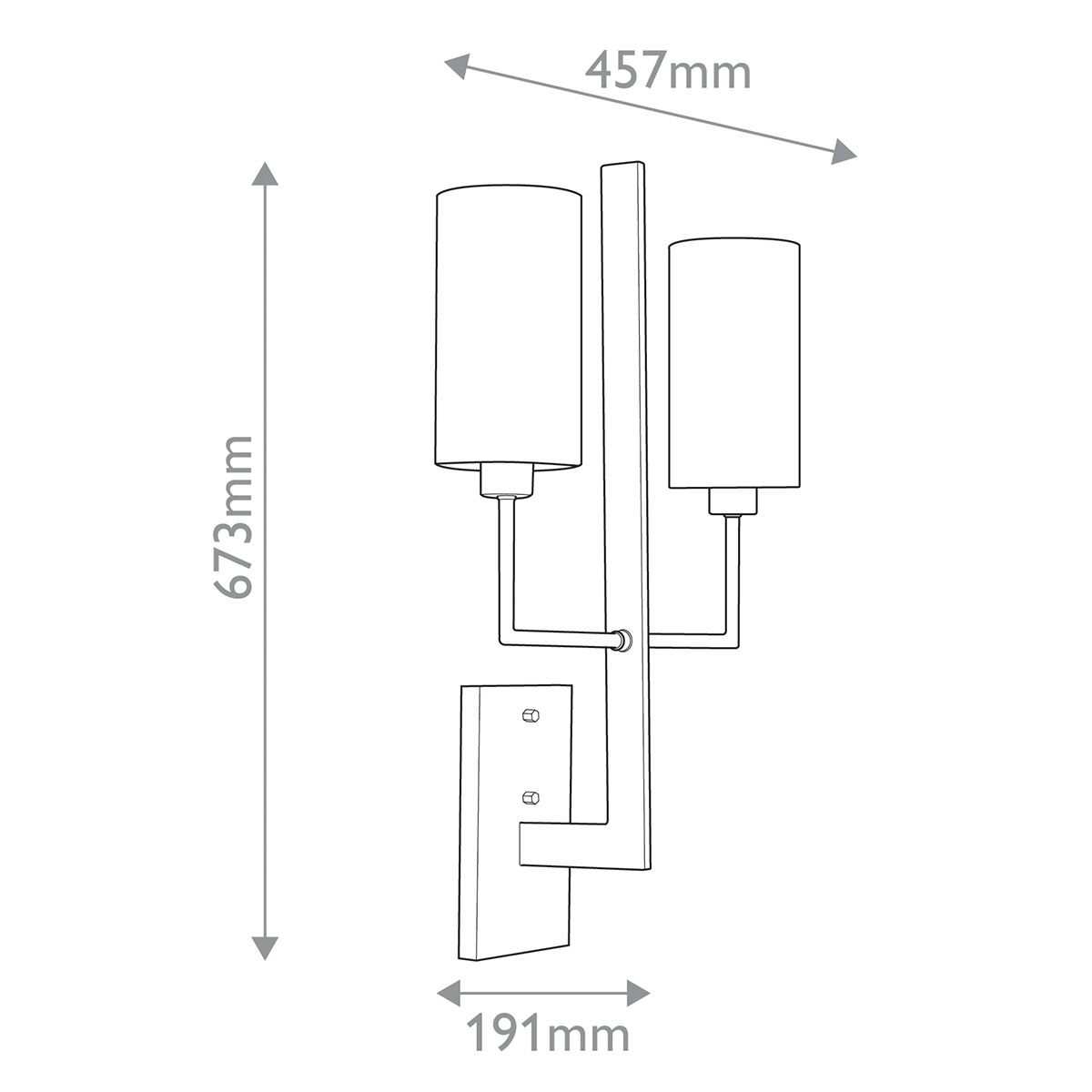 Arteriors Blade Wandleuchte 2-flammig in gealterte Bronze