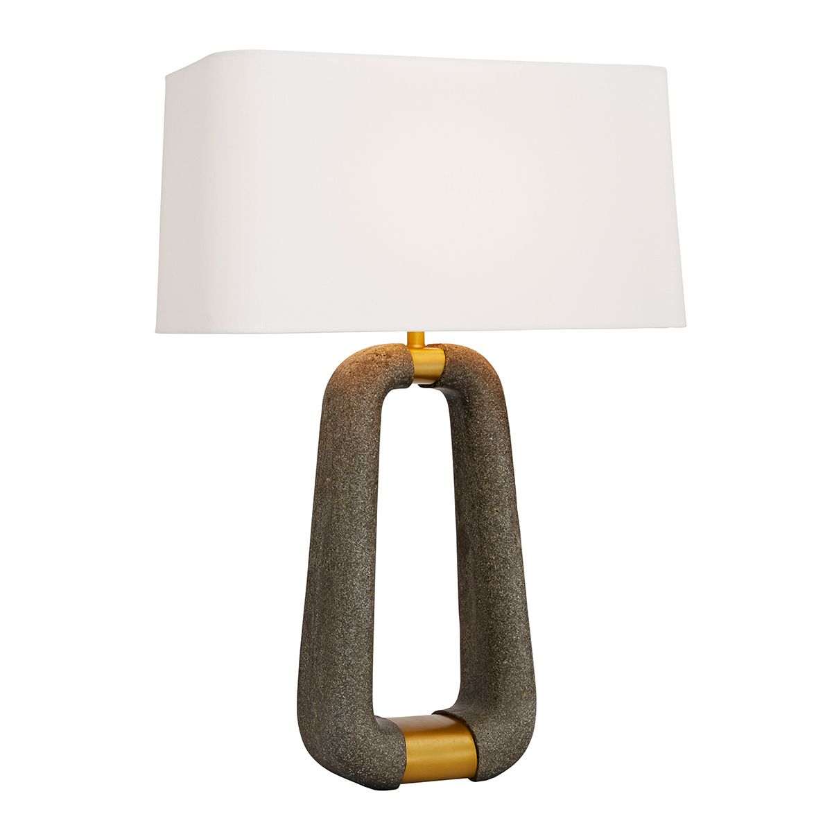 Arteriors Gianni Tischleuchte 1-flammig in Graphit with Antikmessing
