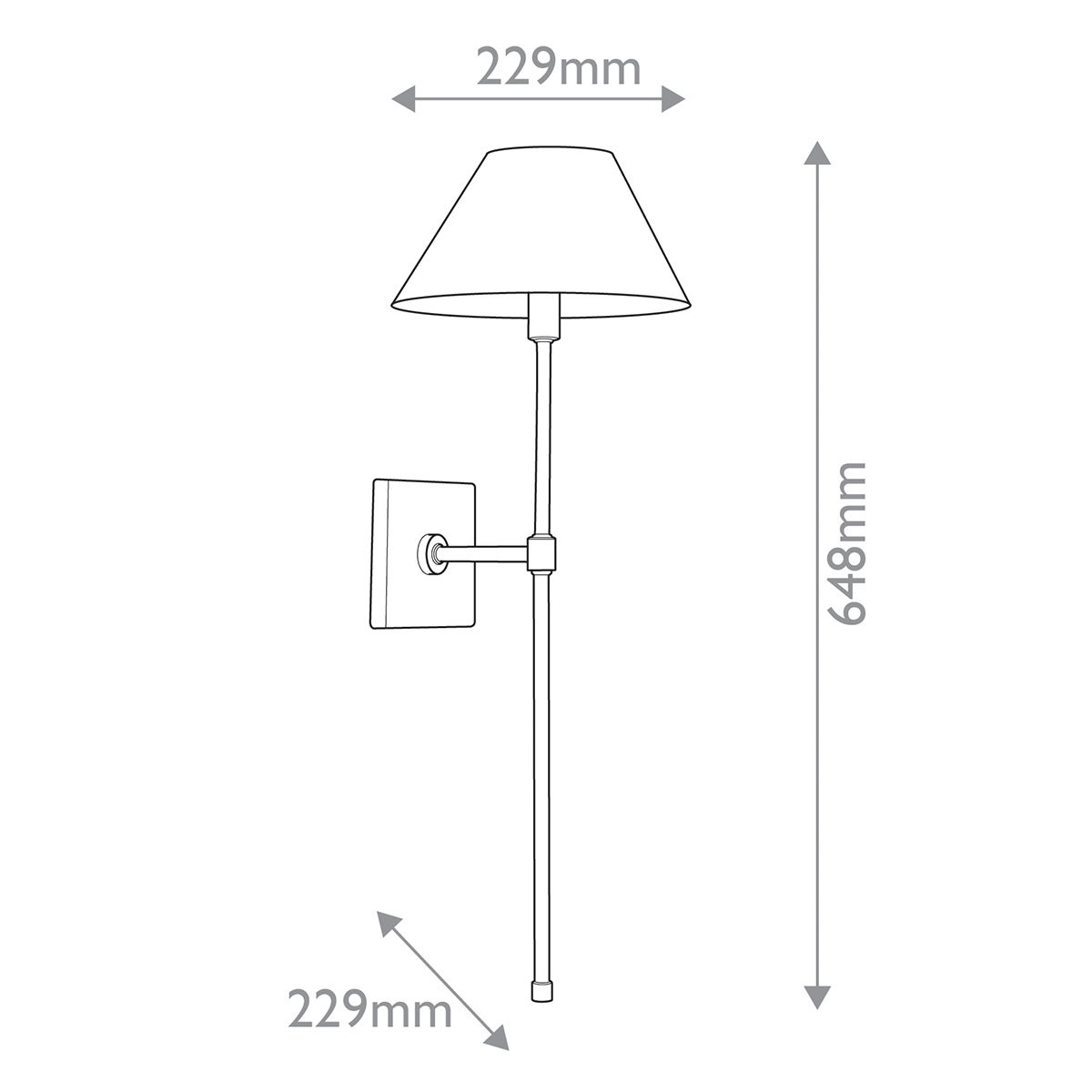 Arteriors Havana Wandleuchte 1-flammig in Bronze und Antikmessing