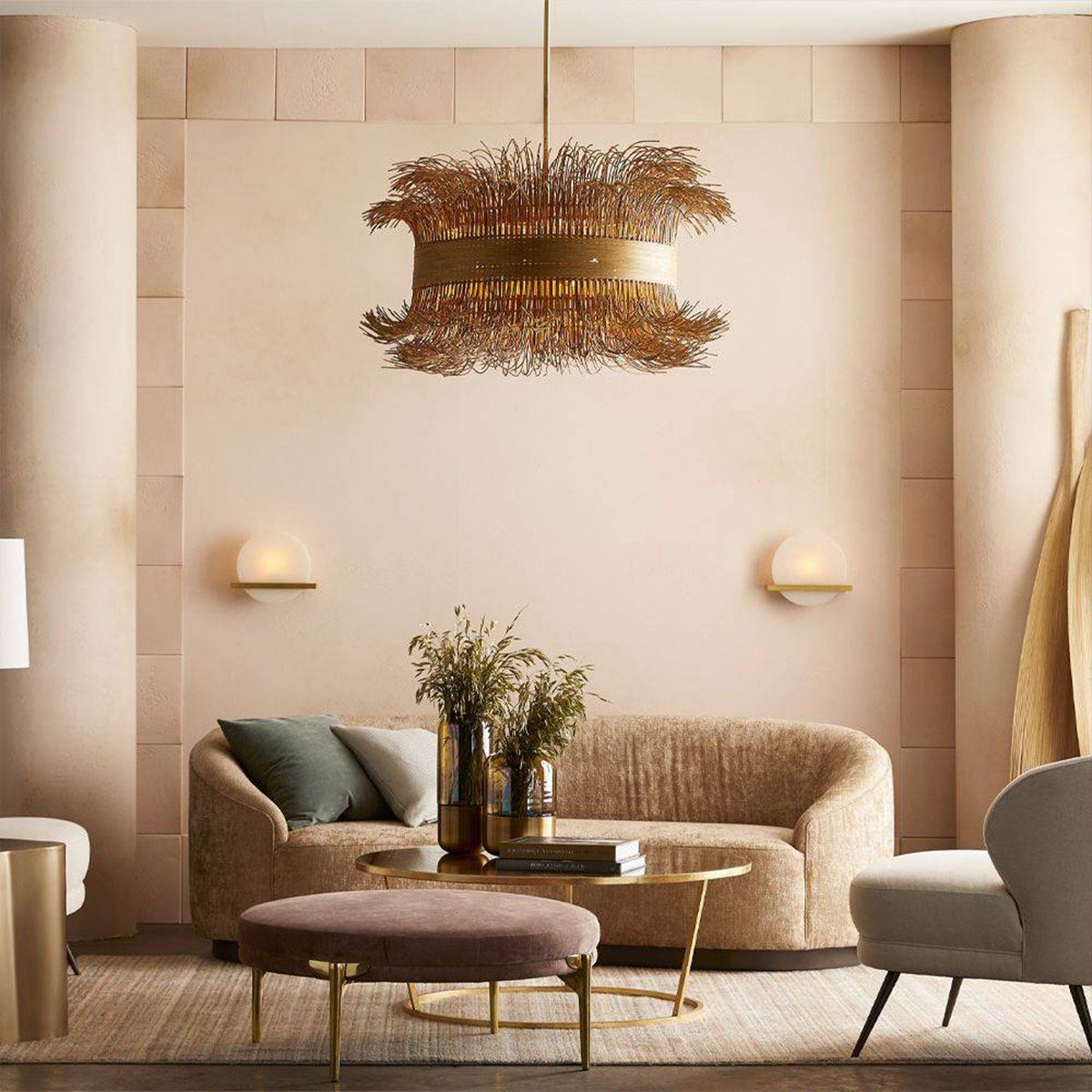 Arteriors Savion Wandleuchte 1-flammig in Antikmessing