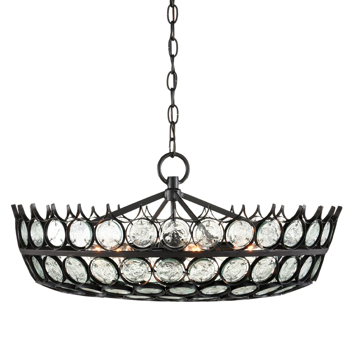 Currey & Company – Augustus Kronleuchter 6-flammig Transparent/Bronze
