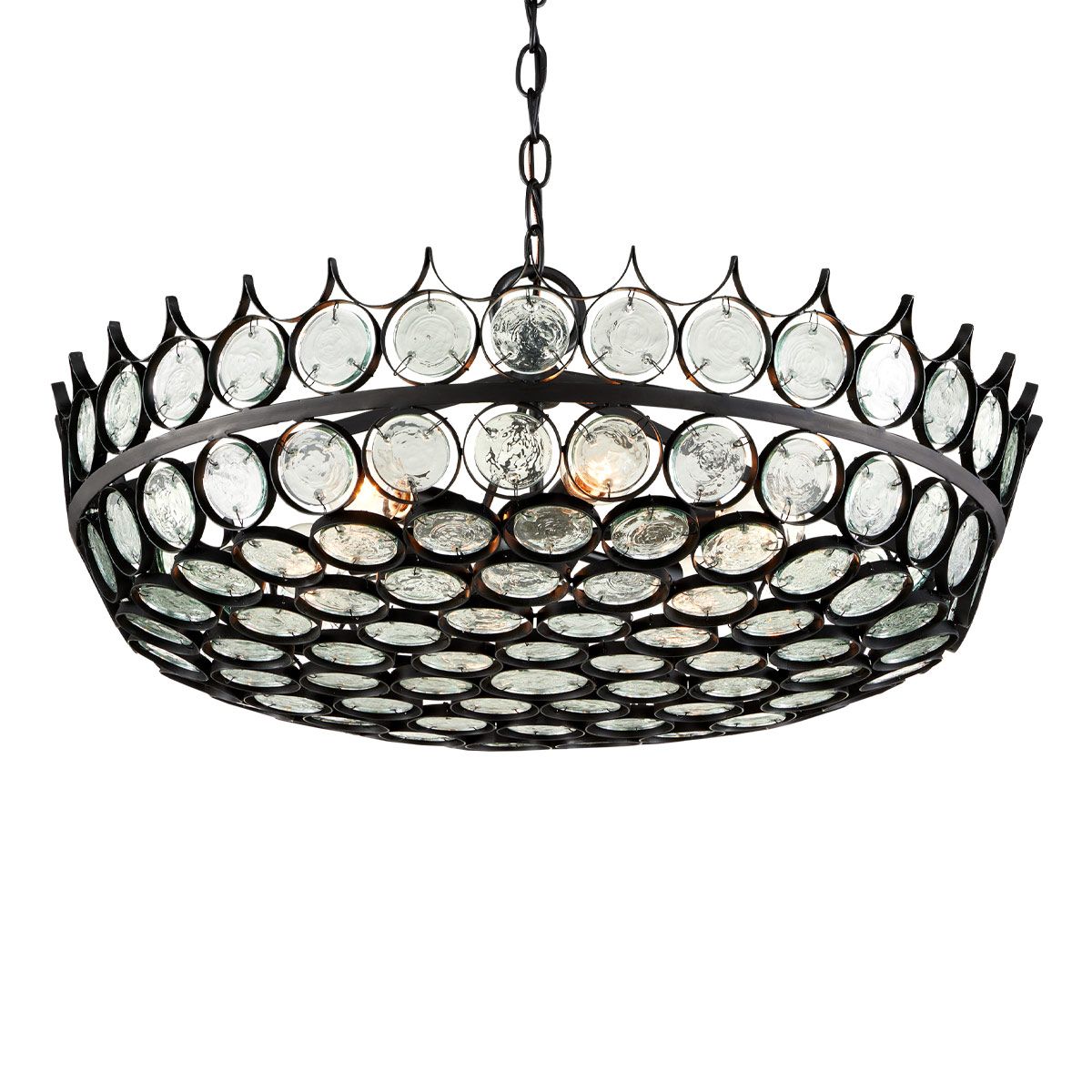 Currey & Company – Augustus Kronleuchter 6-flammig Transparent/Bronze