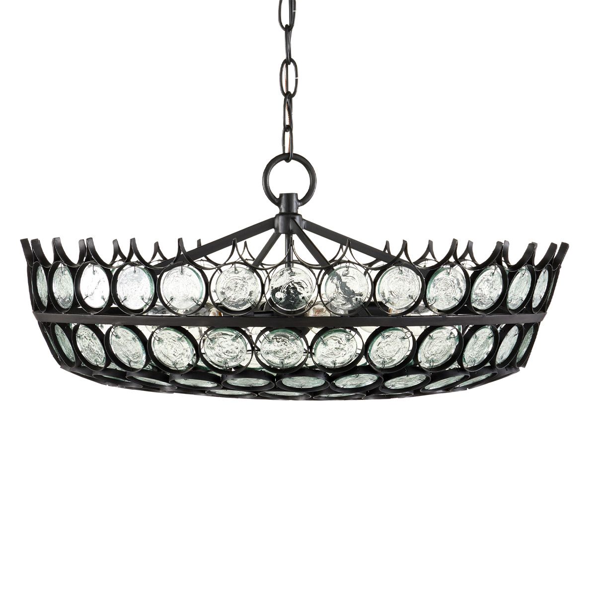 Currey & Company – Augustus Kronleuchter 6-flammig Transparent/Bronze