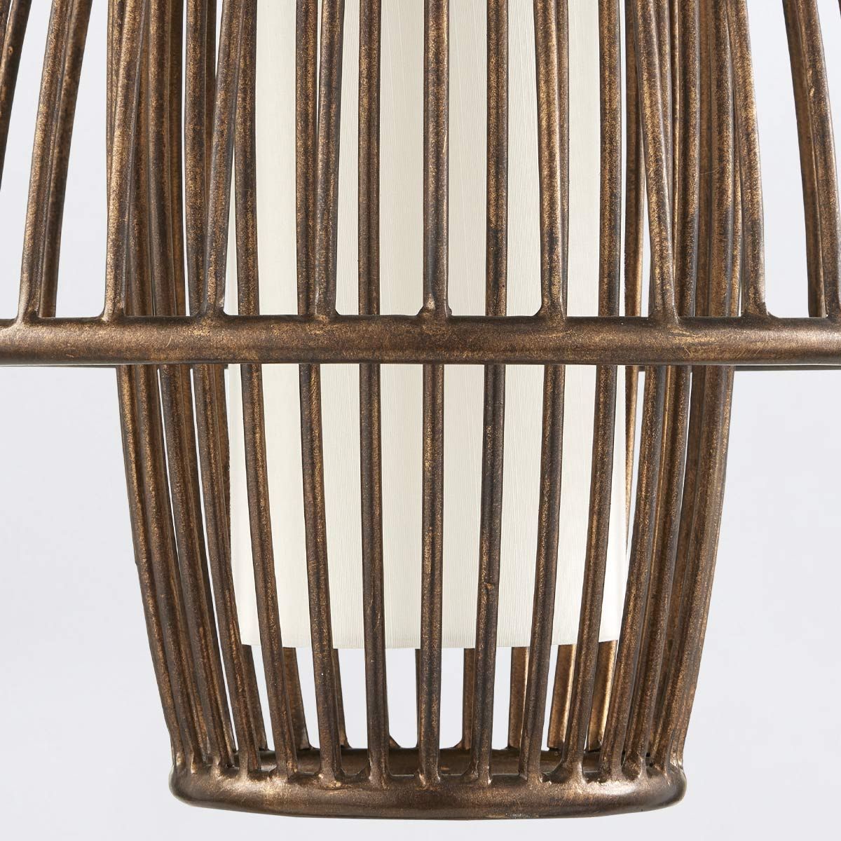 Currey & Company – Benjiro Kronleuchter 2-flammig Beige/Weiß