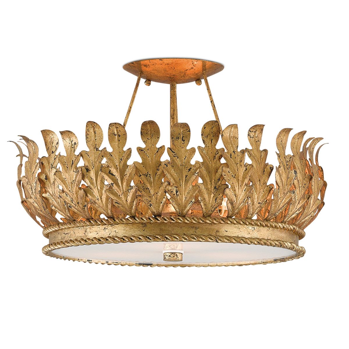 Currey & Company – Biddulph Deckenleuchte 3-flammig Gold