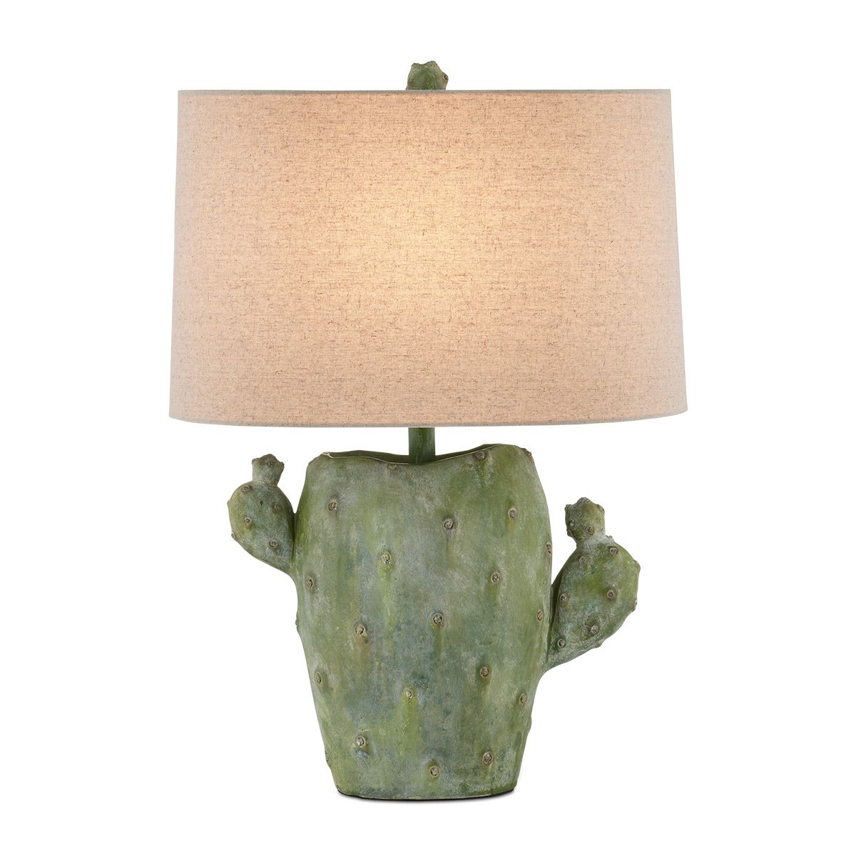 Currey & Company – Cactus Tischleuchte 1-flammig Grün