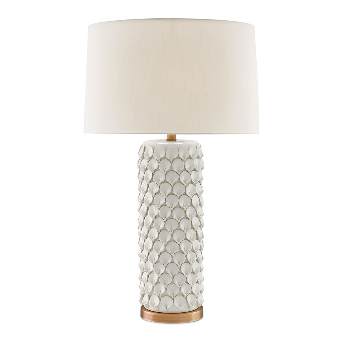 Currey & Company – Calla Lily Tischleuchte 1-flammig Beige/Gold