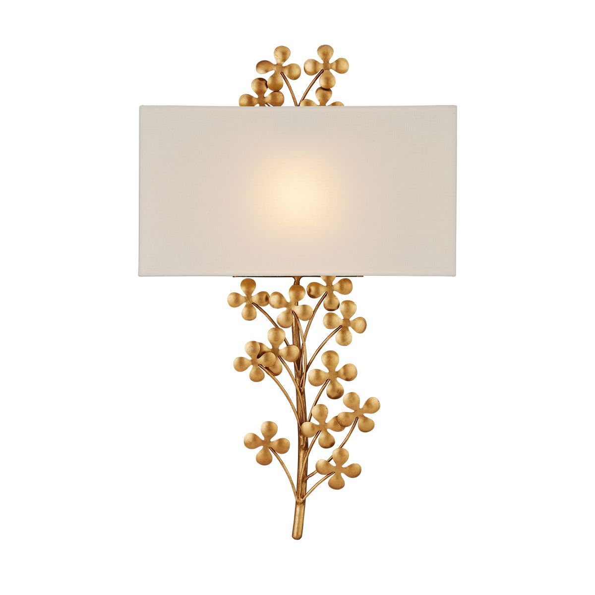 Currey & Company – Cloverfield Wandleuchte 2-flammig Gold