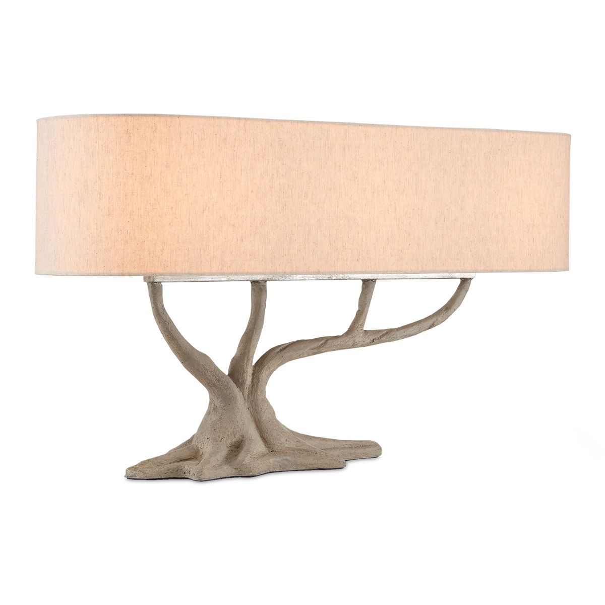 Currey & Company – Cotswold Tischleuchte 3-flammig Grau