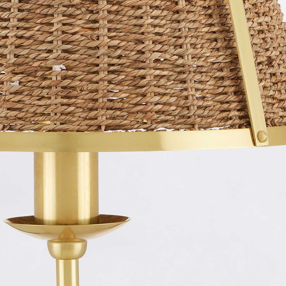 Currey & Company – Deauville Stehleuchte 1-flammig Gold/Natur