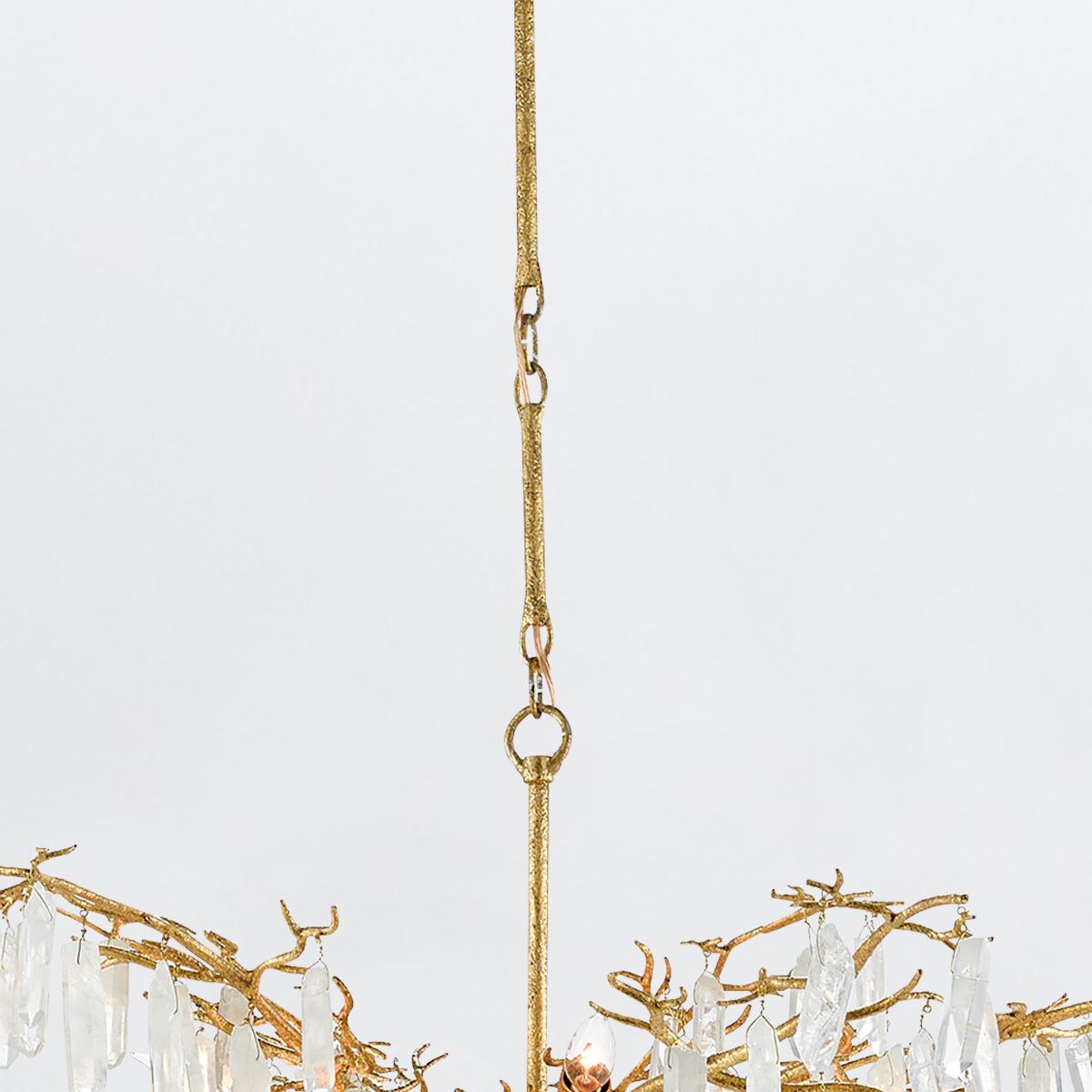 Currey & Company – Forest Dawn Kronleuchter 8-flammig Gold/Natur