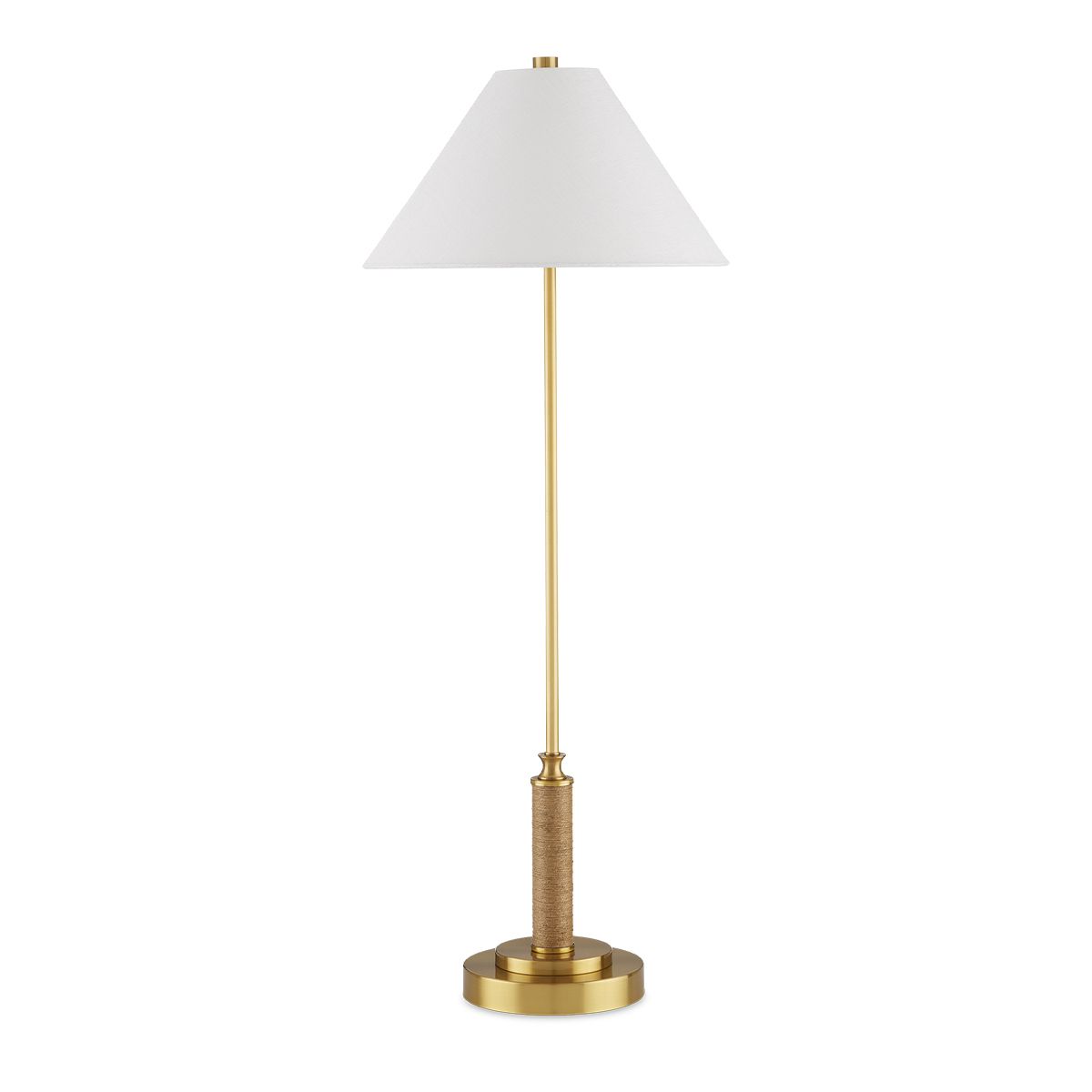 Currey & Company – Ippolito Tischleuchte 1-flammig Gold/Natur