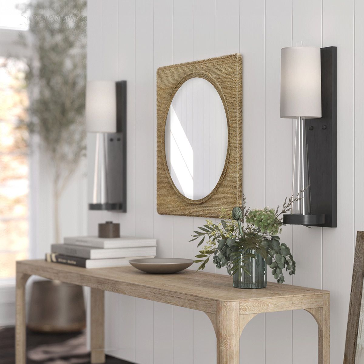 Currey & Company – Junia Wandleuchte 1-flammig Transparent/Bronze