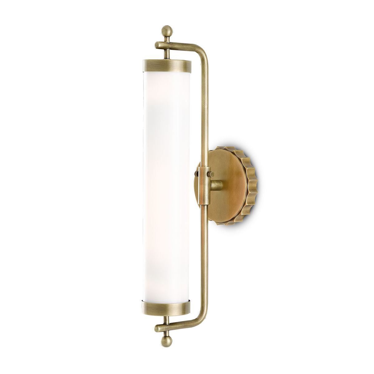 Currey & Company – Latimer Wandleuchte 1-flammig Weiß/Gold