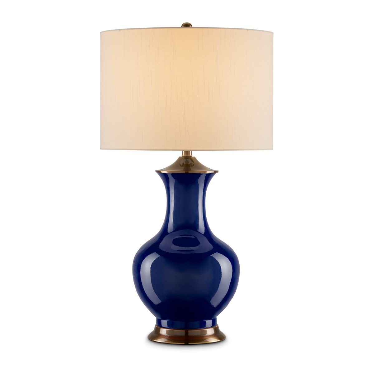 Currey & Company – Lilou Tischleuchte 1-flammig Blau/Gold