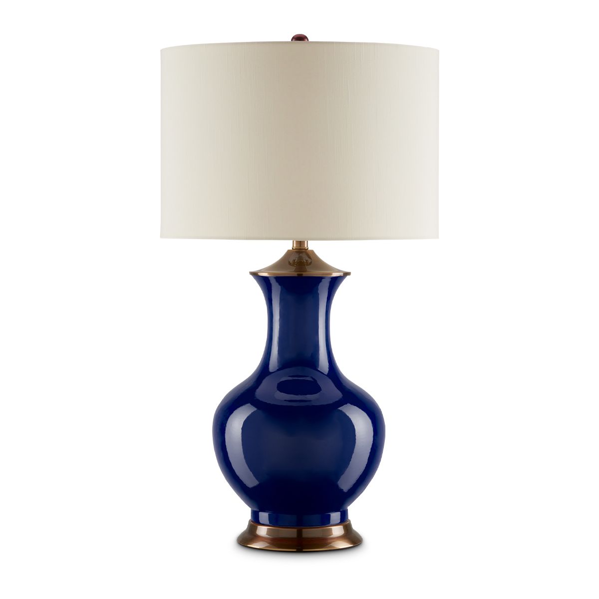Currey & Company – Lilou Tischleuchte 1-flammig Blau/Gold